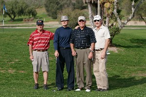 Also participating in the February golf tournament are (l-r) Bud Harold, Scott Davis, Royce Sullivan and Bill Huff.